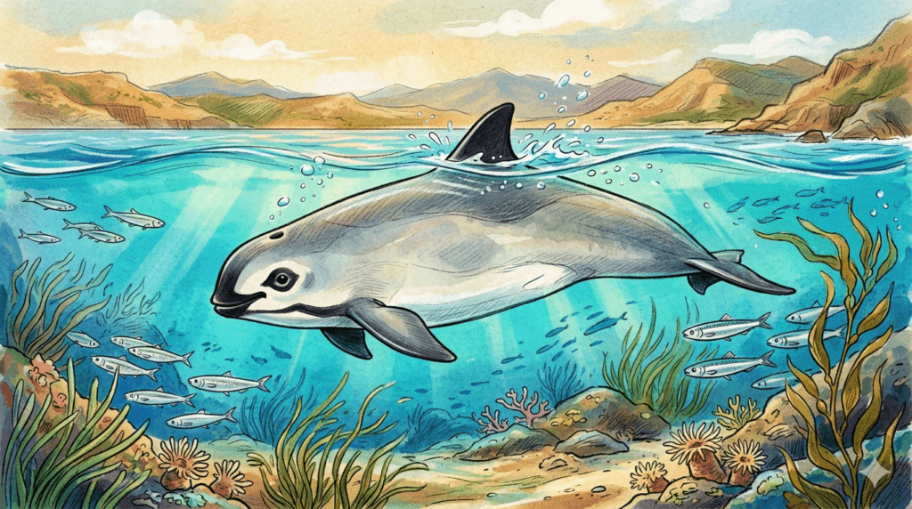 Die letzten ihrer Art – Vaquita, der kleinste Wal der Welt 4 Vaquita-Gemini-KI-generiert