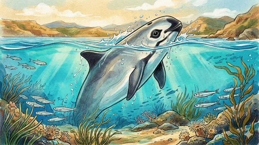 Die letzten ihrer Art – Vaquita, der kleinste Wal der Welt 2 Vaquita-Gemini-KI-generiert